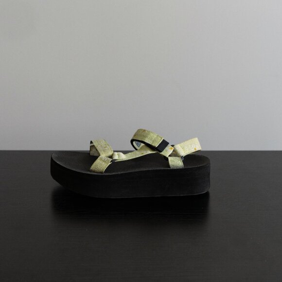 Teva Platform Sandals – Mint Green with Daisy Detail | Women’s Size 8 - Picture 4 of 7